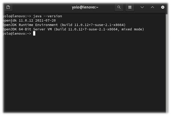 Έκδοση java σε openSUSE