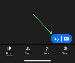 Open the lightroom app and click on the plus icon to add or import preset files or pictures