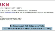 Berlangsung di 360 Kabupaten/Kota, 73.158 Pelamar Ikuti Seleksi Kompetensi P3K Tahap I