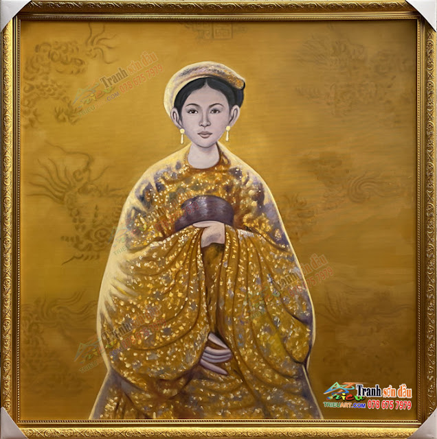 vẽ Nam Phương Hoàng Hậu, sơn dầu trên toan