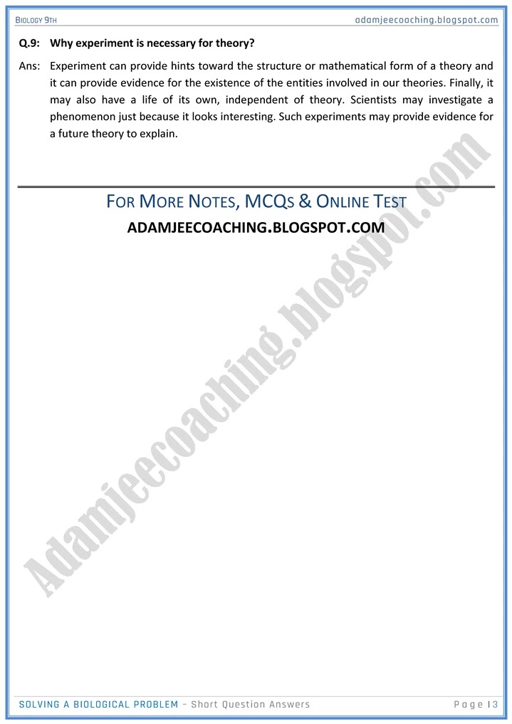 solving-a-biological-problem-short-question-answers-biology-9th