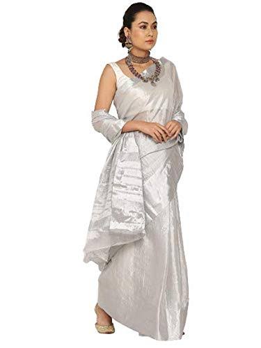 Silver trendy saree