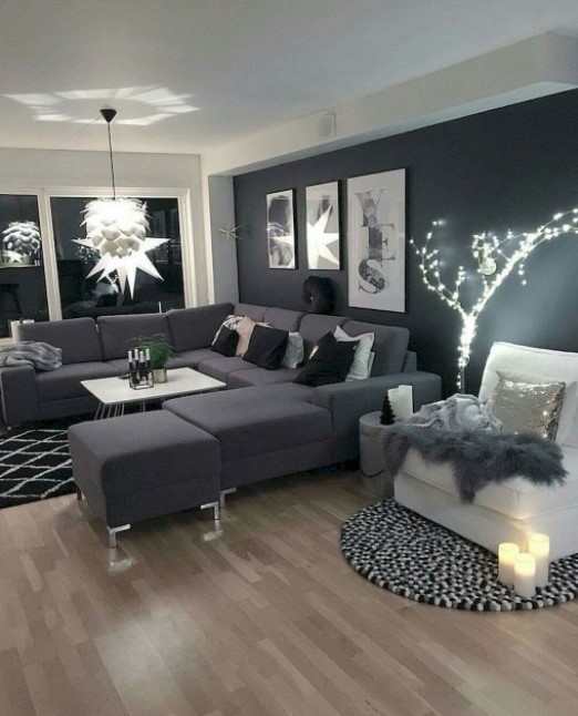 black and grey living room decorating ideas