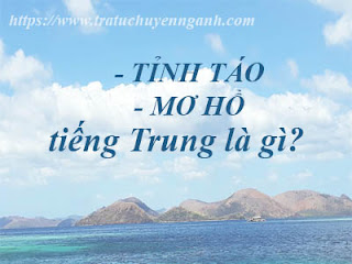 "Tỉnh táo tiếng trung là gì";