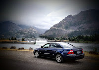 "Big Blue" Ford driving in Washington State