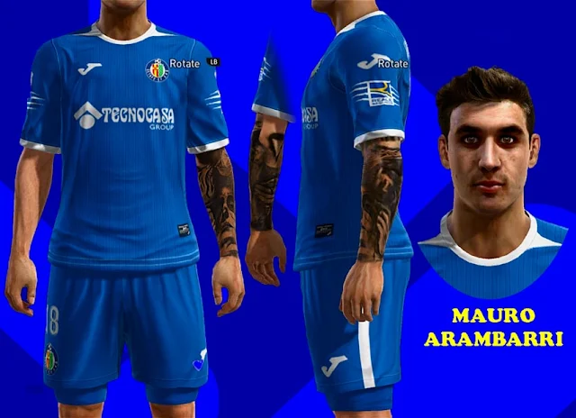 Mauro Arambarri Face + Tattoo For PES 2013