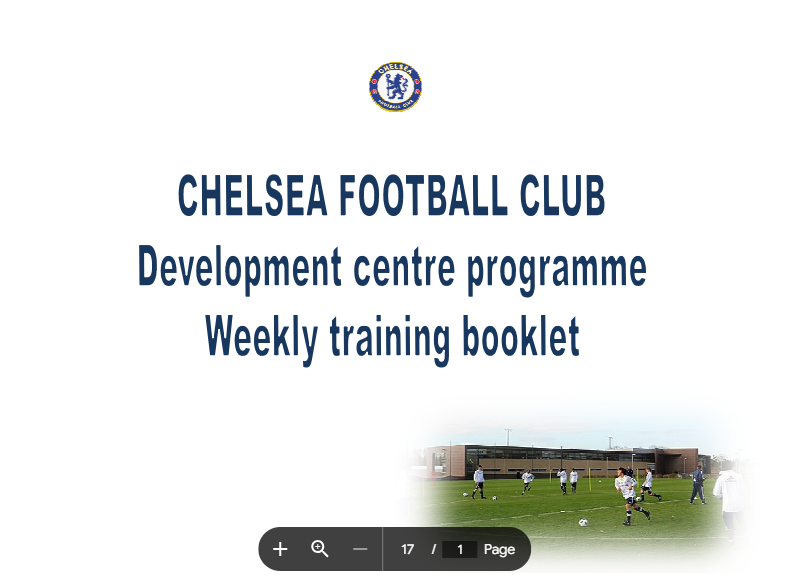 Chelsea FC Development Centre booklet PDF