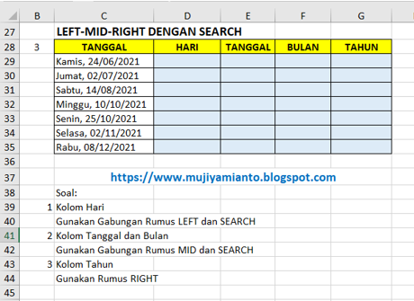 latihan soal left, mid, right