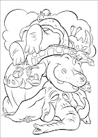 Timon and Pumba Lion king coloring page