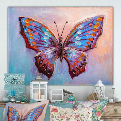 butterfly wall painting art