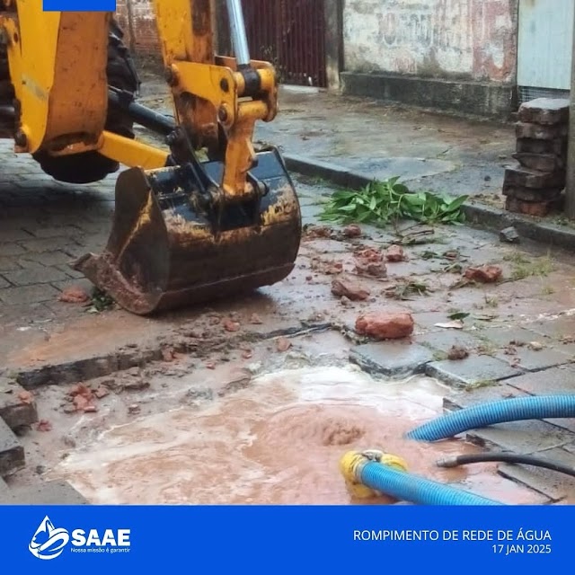 SAAE esclarece manutenção emergencial e impacto no abastecimento