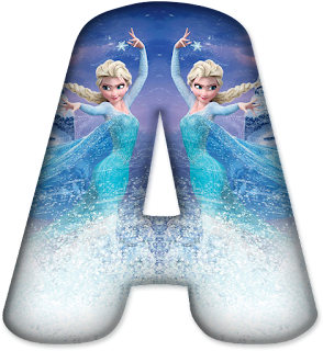 Abecedario con Elsa de Frozen haciendo Magia.