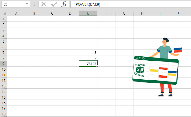 شرح صيغة الدالة POWER في برنامج مايكروسوفت Excel