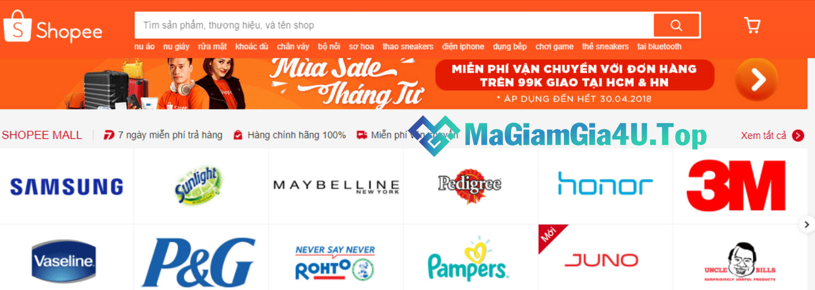 có nên mua hàng trên shopee không - gian hàng shopee mall đảm bảo 100%