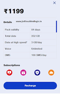 Rs 1199 Recharge Plan 252GB Data