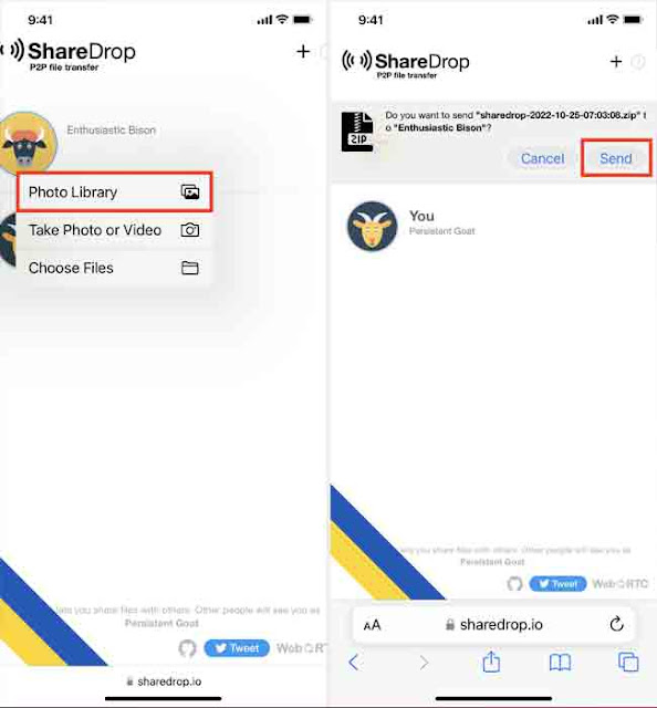 أرسل الصور من iPhone إلى Android باستخدام ShareDrop