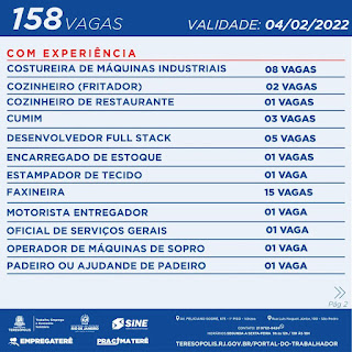 Programa ‘Emprega Terê’ divulga 158 vagas de emprego no SINE Teresópolis