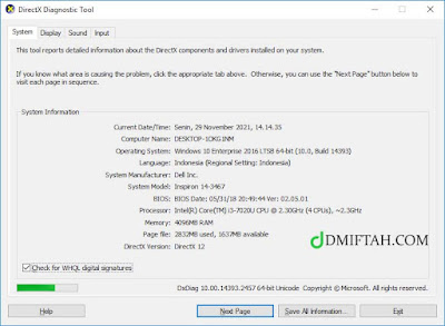 dxdiag-directX-diagnostic-tool