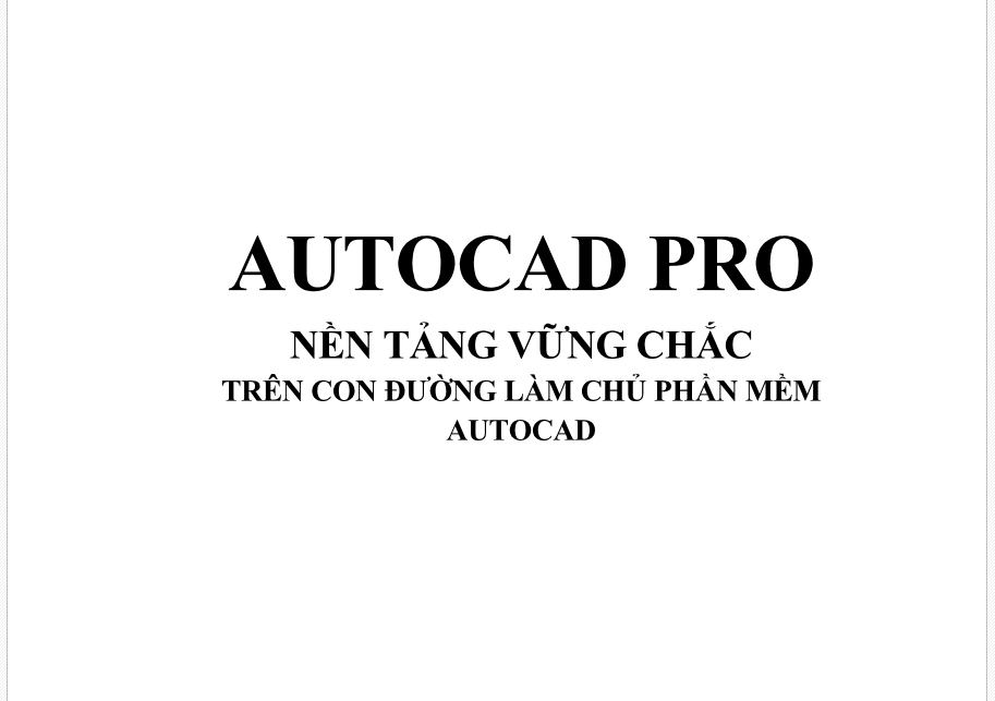 Share tài liệu sách AutoCad Pro miễn phí