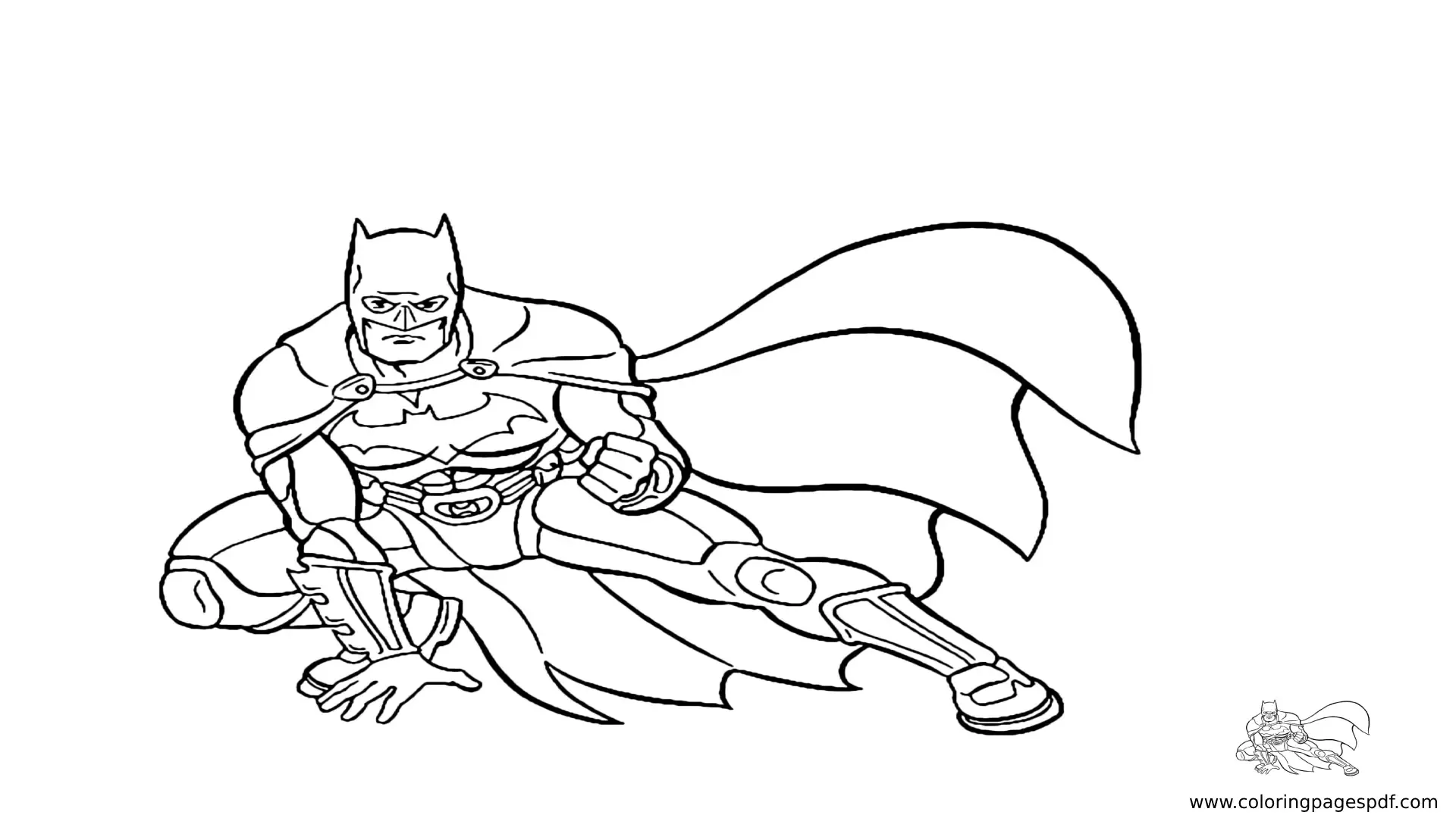 Coloring Pages Of Batman Crouching