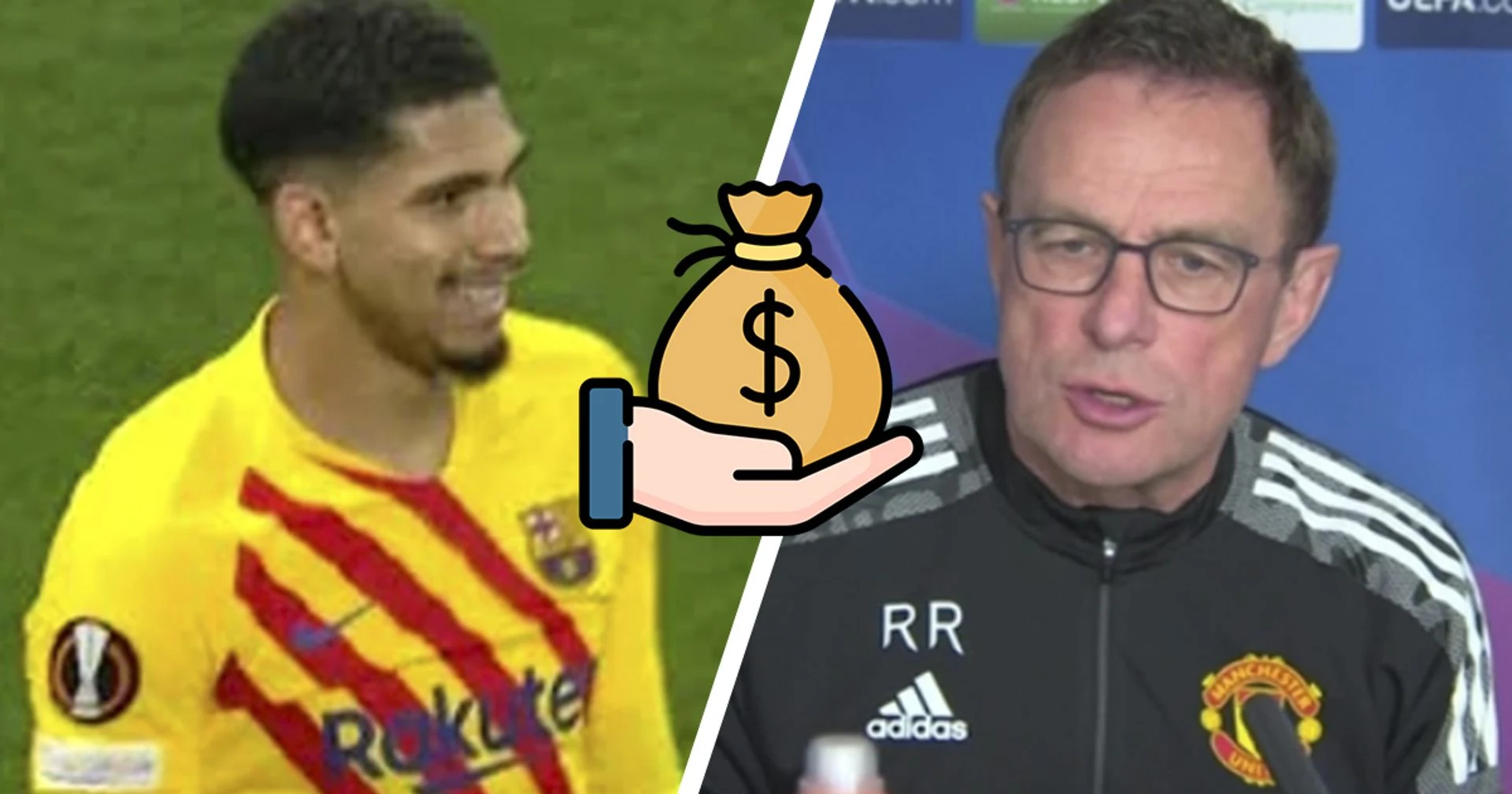 Araujo talks with Barca 'frozen', Man United offer much bigger salary
