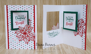 Handmade pop up window card featuring Stampin Upproducts. Card by Di Barnes - colourmehappydi - Independent Demonstrator in Sydney Australia