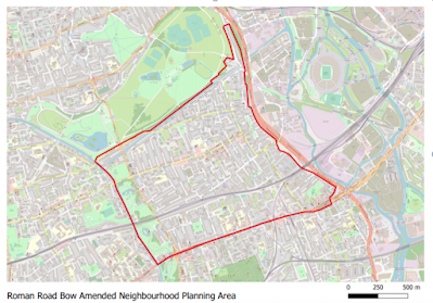 A Map of the Roman Road Bow Neighbourhood Plan Area