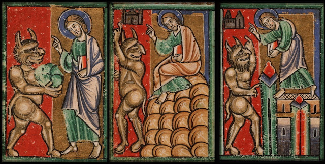 Jesus' Temptation in The Hague KB 76 F 5 manuscript