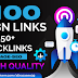 I will post on 100 homepage backlinks da50 dofollow links