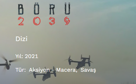 Börü 2039 Dizisi Tüm Sezon Vip İzle