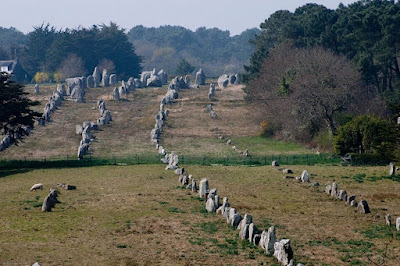 The Carnac Stones in France. Long Rows of Giant Standing Rocks. A Mystery
