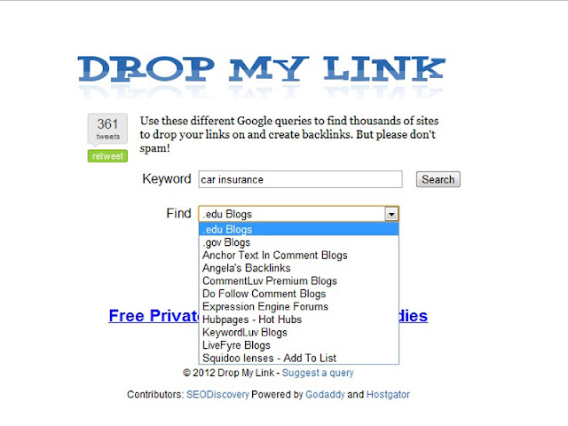 Drop My Link Category
