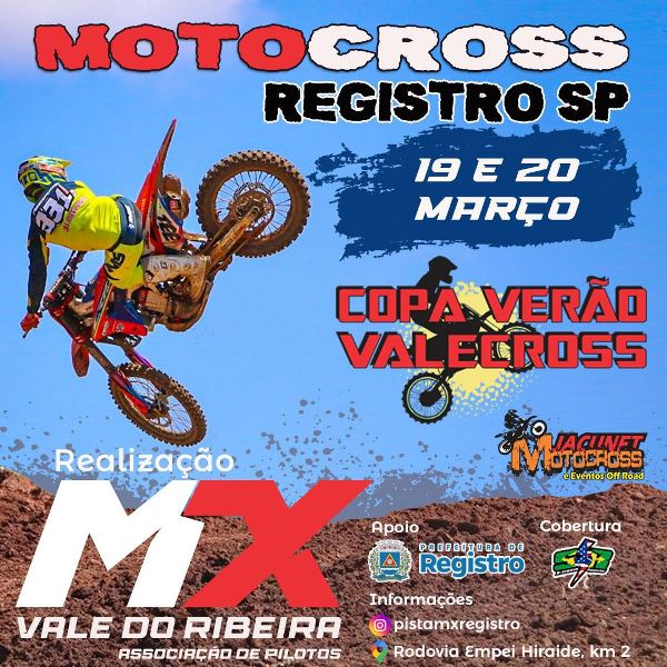 Registro-SP recebe etapa de motocross da Copa Verão Valecross neste domingo 20/3