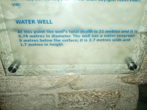 Literature on the water well inside Maiden Tower.