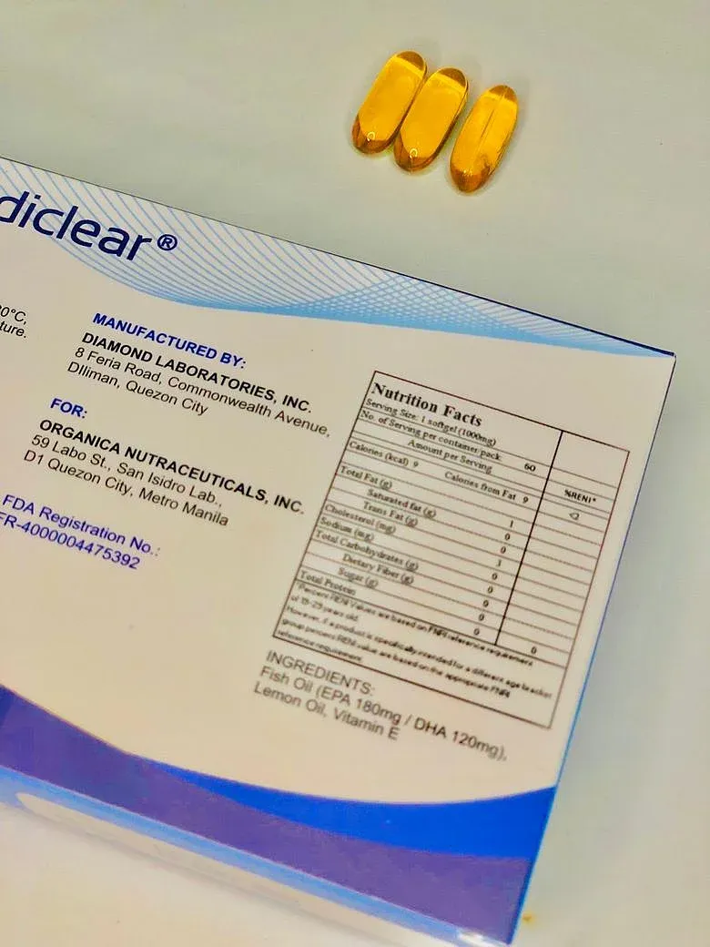 Cardiclear softgel capsules