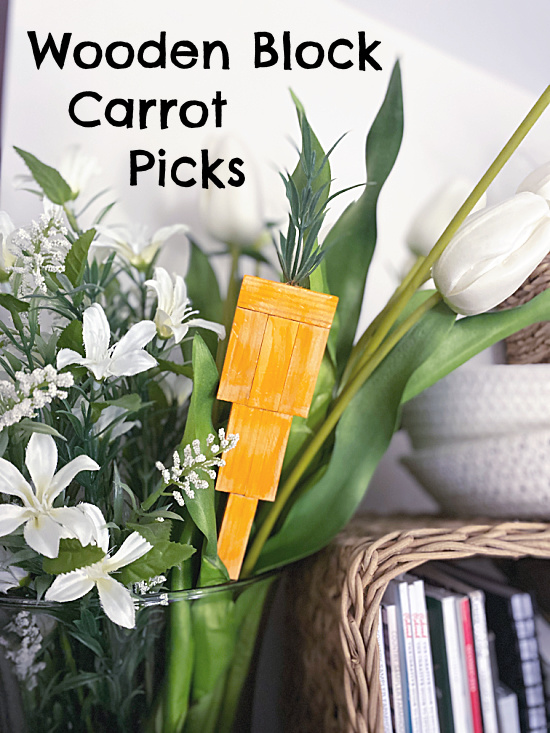 carrot in flowers with overlay