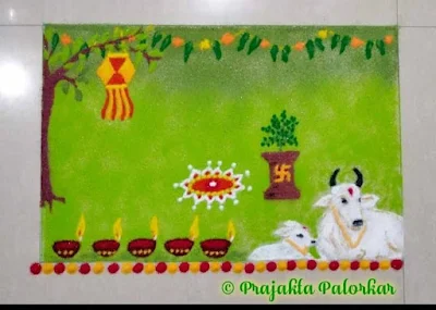 Vasubaras 2021 rangoli designs | vasubaras rangoli images