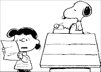 Snupi and Lucy van Pelt coloring page