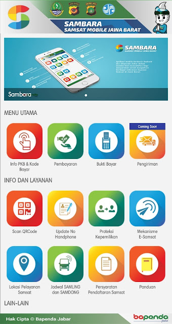 Menu-menu di Aplikasi Sambara