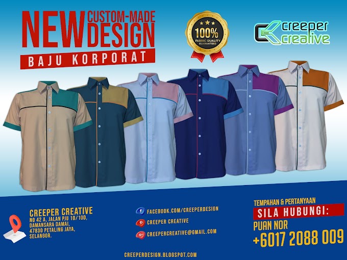 Rekabentuk Baju Korporat Mengikut Kehendak Anda, Sila hubungi kami sekarang untuk dapatkan bantuan design secara PERCUMA