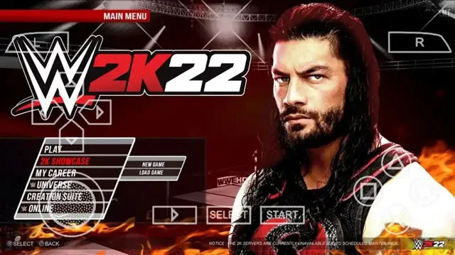 تحميل لعبة WWE 2K22 لمحاكي PPSSPP من ميديا فاير