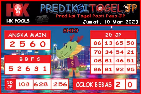 Prediksi Togel Hongkong JP Jumat 10 Maret 2023