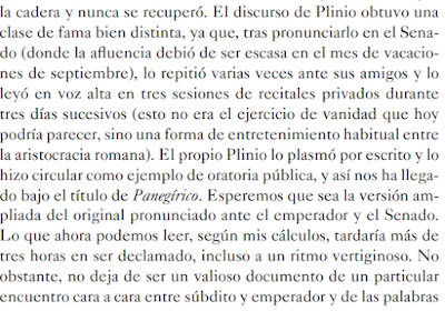 Comentario sobre el panegírica de Plinio (Mary Beard. (2023). Emperador
