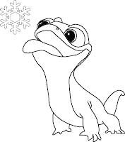 Frozen lizard coloring page