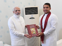 Sri Lankan Sports Minister Namal Rajapaksa met Prime Minister Narendra Modi.