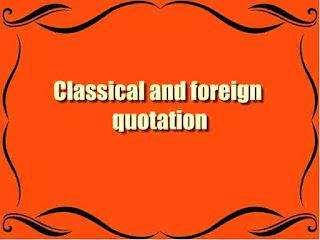 Classical and foreign quotation