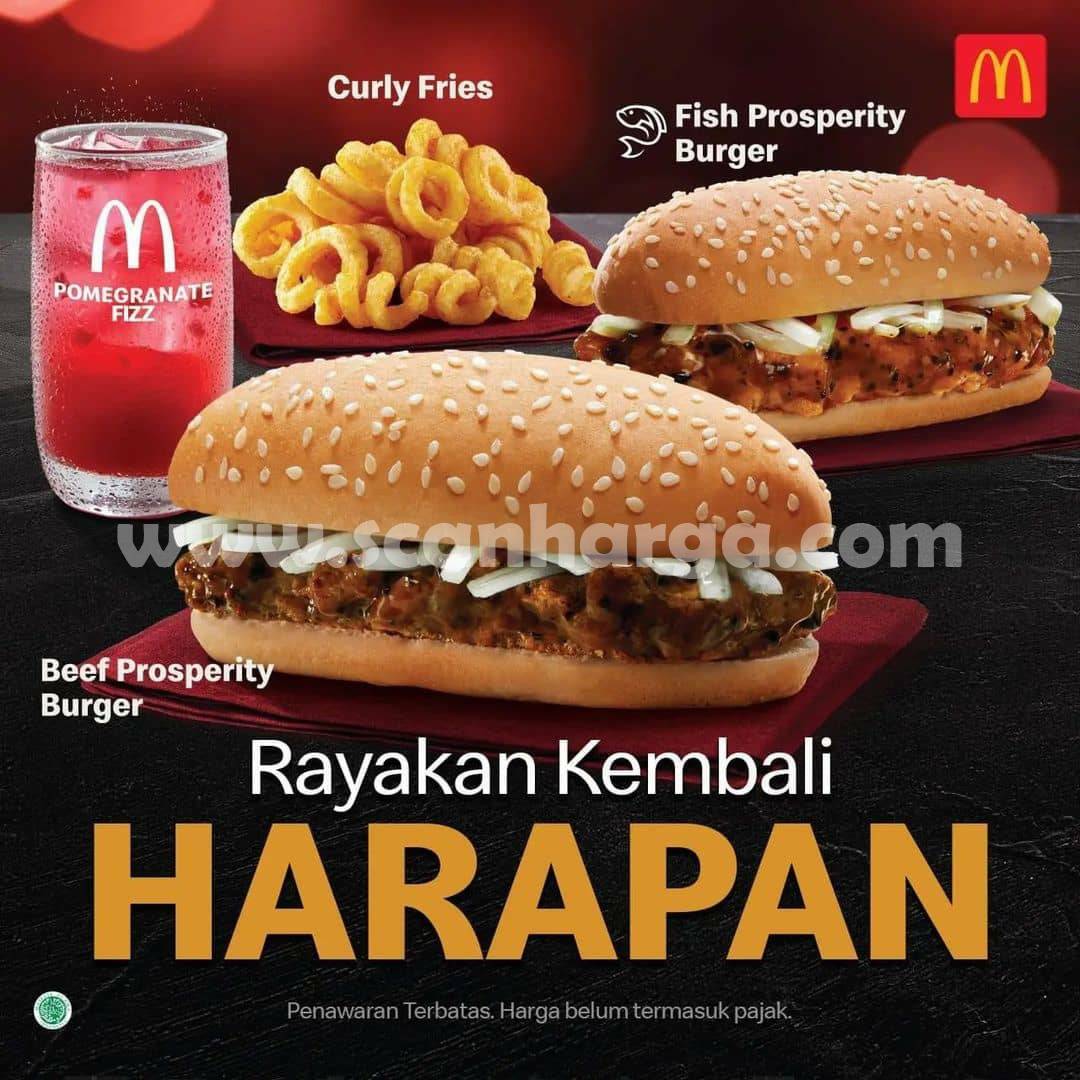 Promo McDonalds Prosperity Burger Beef & Fish harga mulai Rp 29.500