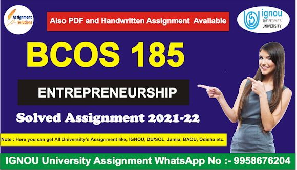 bcos 186; bcos 185 syllabus; ignou