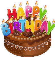 Happy birthday cake Gif photo