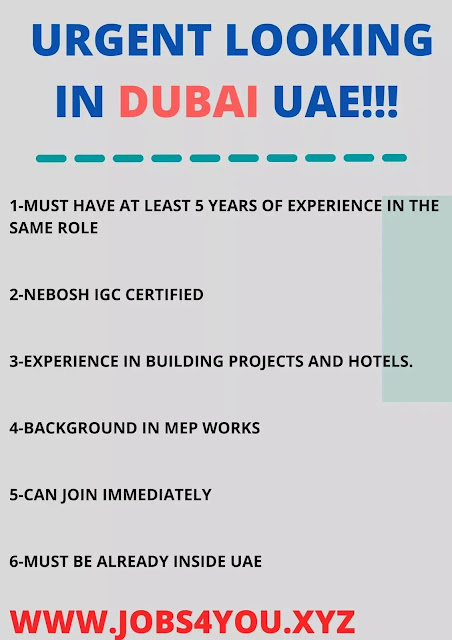 Urgent Looking in Dubai, UAE!!!